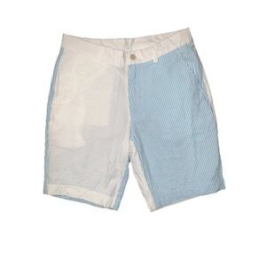 Brooks Brothers Seersucker Shorts Mens W30x9" Striped Blue White Casual Summer